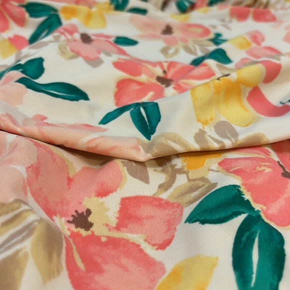 Time and Tru Pink and Yellow Floral Bathing Suit One Piece - Picture 8 of 10